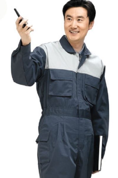 Đồng phục bảo hộ lao động – Quần áo bảo hộ lao động màu xám tay dài 03