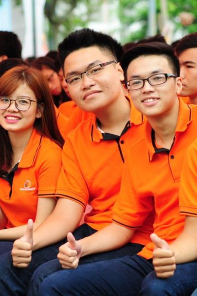 Đồng phục áo thun – Áo thun sự kiện quảng cáo cổ trụ màu cam tay ngắn 10
