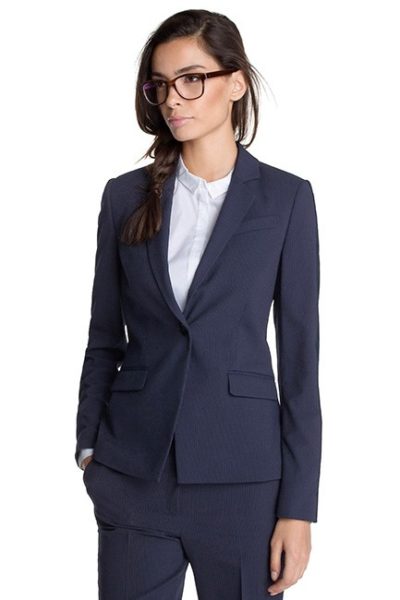 Đồng phục công sở – Áo vest nữ màu xanh đen 19