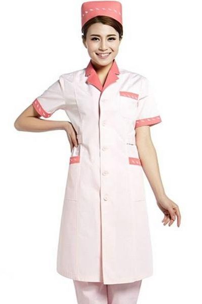 Đồng phục bệnh viện – Đồng phục y tá phối hồng tay ngắn 22