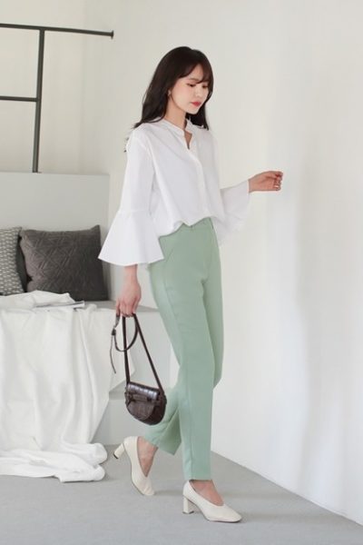 Đồng phục công sở – Quần âu nữ màu xanh 23