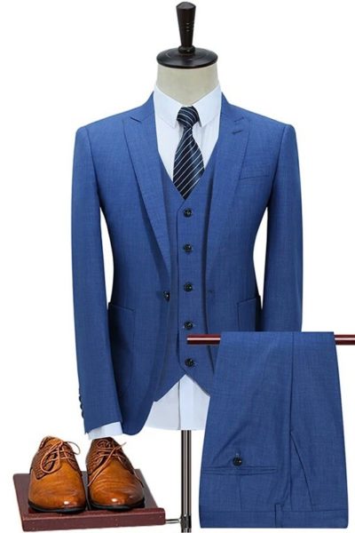Đồng phục công sở – Áo vest nam màu xanh 30