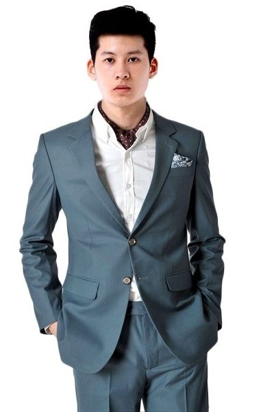 Đồng phục công sở – Áo vest màu xanh cổ vịt 51