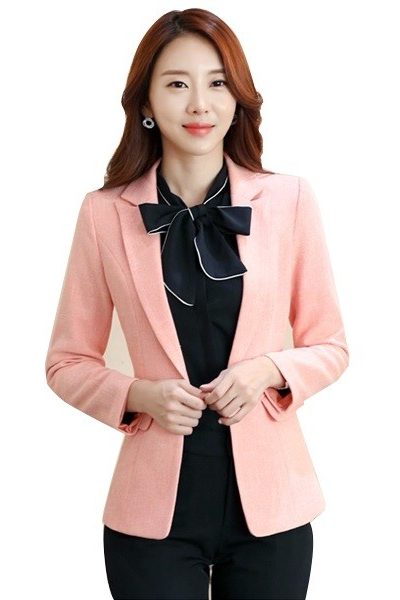 Đồng phục công sở – Áo vest nữ màu hồng 36