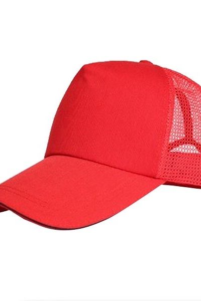 Phụ kiện – Đồng phục mũ lưỡi trai màu đỏ phối lưới 52