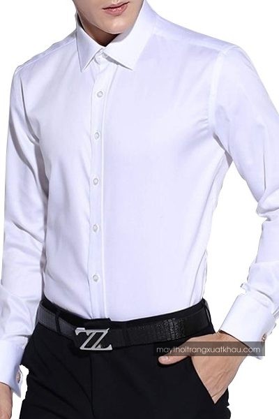 Đồng phục công sở – Áo sơ mi nam màu trắng tay dài 26