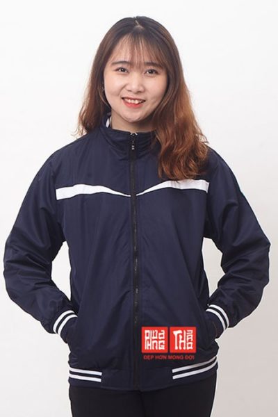 Đồng phục học sinh sinh viên – Áo khoác học sinh màu xanh đen viền trắng 31
