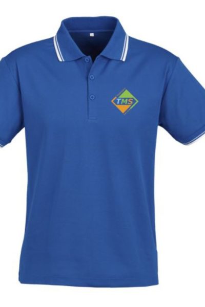 Đồng phục áo thun – Áo thun cổ trụ màu xanh 17
