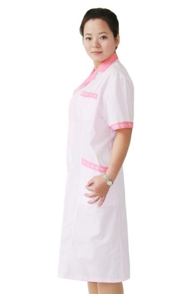 Đồng phục bệnh viện – Đồng phục y tá màu trắng viền hồng 49