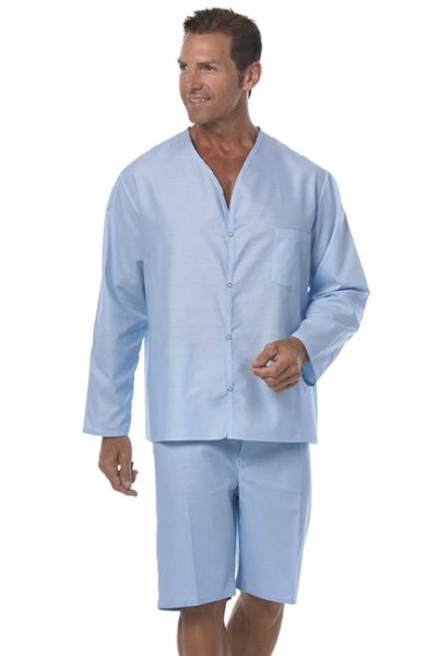 Đồng phục bệnh viện – Đồng phục bệnh nhân dài tay màu xanh dương 11