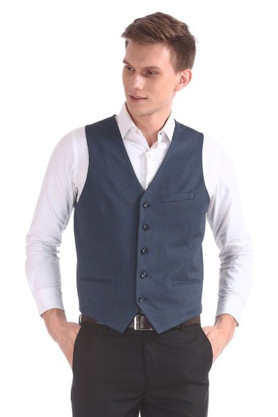 Đồng Phục Công Sở-Áo Gile Nam Màu Xanh Dương 94