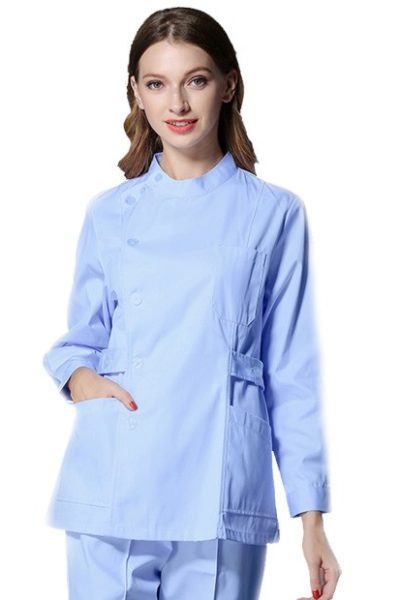 Đồng Phục Bênh Viện-Đồng Phục Y Tá Màu Xanh Tay Dài 58
