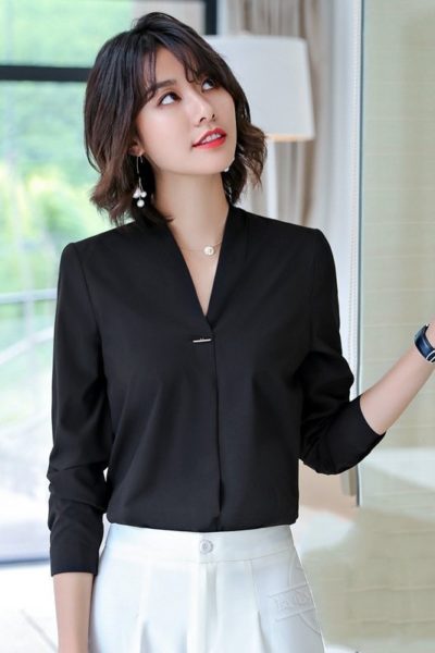 Đồng Phục Công Sở-Áo Sơ Mi Nữ Màu Đen 87