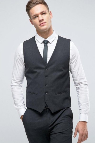 Đồng Phục Công Sở-Áo Gile Nam Màu Đen 96