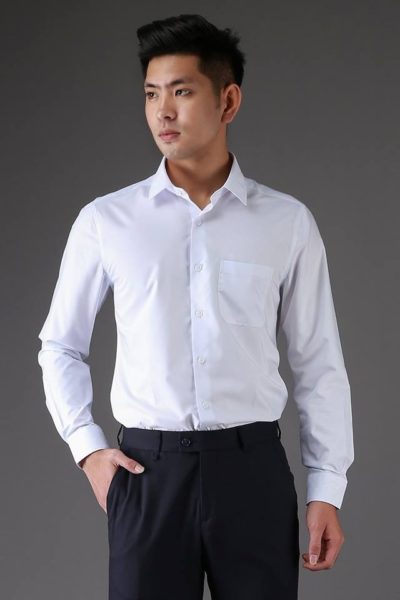 Đồng phục công sở – Áo sơ mi nam dài tay màu trắng 31