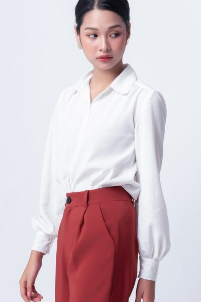 Đồng phục công sở – Áo sơ mi nữ tay dài màu trắng 38