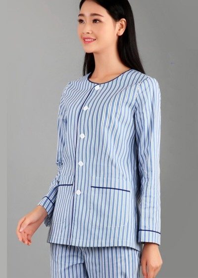 Đồng Phục Bệnh Viện-Đồng Phục Bệnh Nhân Màu Xanh Kẻ Sọc 62