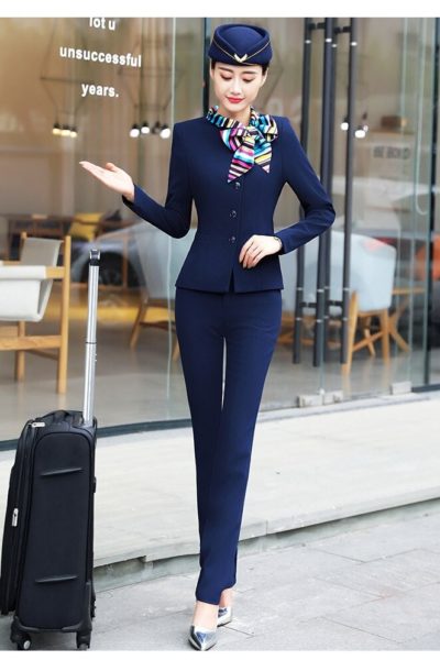 Đồng phục nhà hàng khách sạn – Đồng phục lễ tân vest màu xanh dương 67