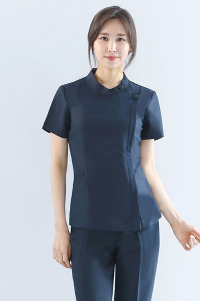 Đồng Phục Bênh Viện-Đồng Phục Y Tá Màu Xanh Đen Tay Ngắn 89