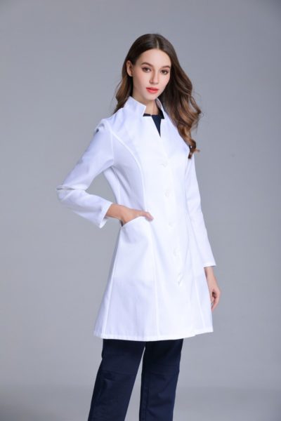 Đồng Phục Bênh Viện-Đồng Phục Áo Blouse Nữ Màu Trắng Tay Dài 48