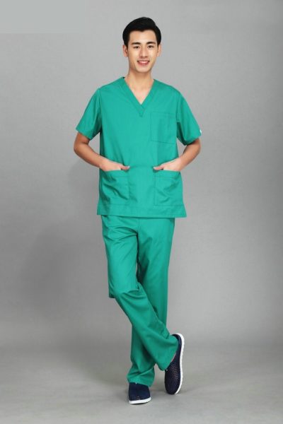 Đồng Phục Bênh Viện-Đồng Phục Y Tá Màu Xanh Tay Ngắn 62