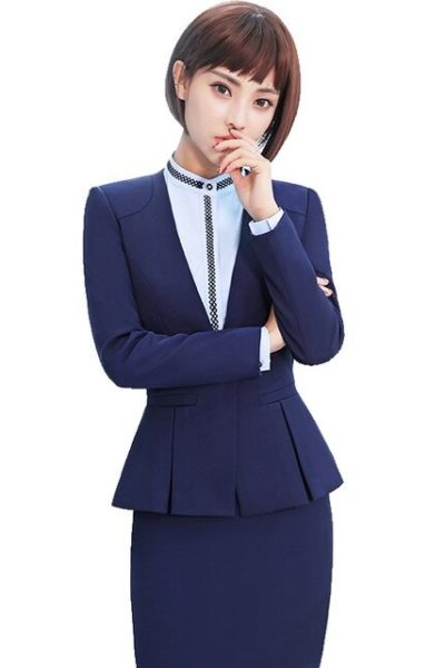 Đồng Phục Nhà Hàng Khách Sạn-Đồng Phục Quản Lý Váy Xanh, Vest Xanh 69