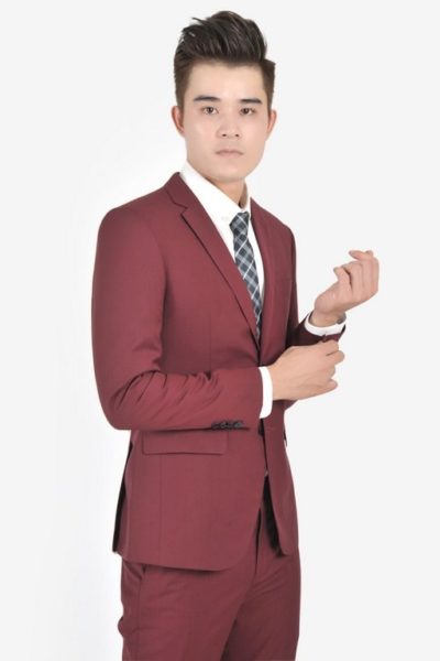Đồng Phục Công Sở-Áo Vest Nam Màu Đỏ 96