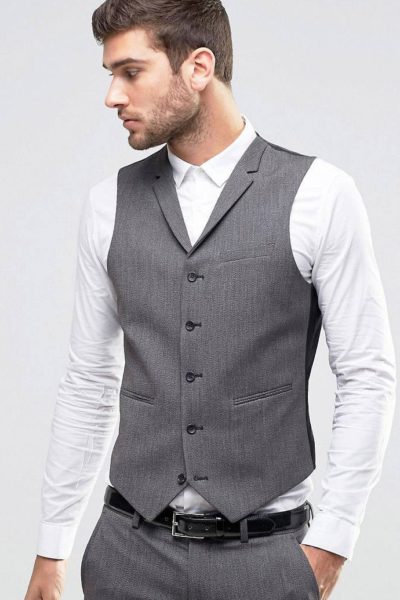 Đồng Phục Công Sở-Áo Gile Nam Màu Xám 90