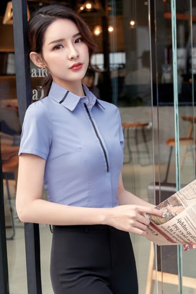 Đồng Phục Công Sở-Áo Sơ Mi Nữ Màu Tím 95