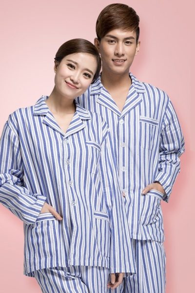 Đồng phục bệnh viện – Đồng phục bệnh nhân dài tay sọc xanh trắng 56