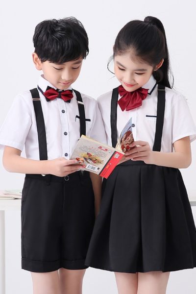 Đồng Phục Học Sinh Sinh Viên-Đồng Phục Học Sinh Cấp Váy, Quần Yếm Đen, Áo Sơ Mi Trắng Tay Ngắn I 59