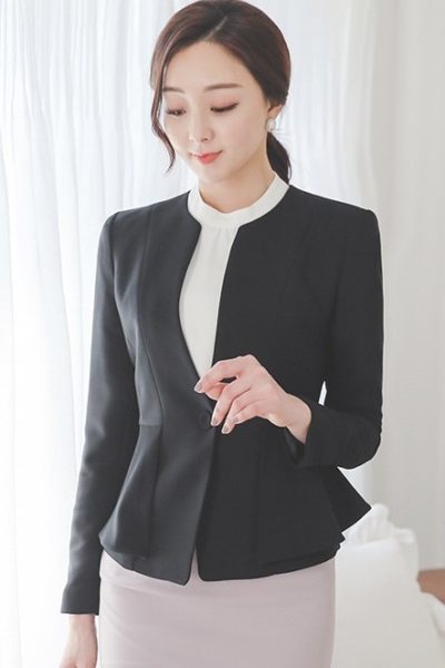 Đồng Phục Công Sở-Áo Vest Nữ Màu Đen 62