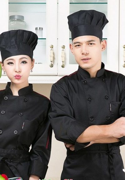 Đồng Phục Nhà Hàng Khách Sạn-Đồng Phục Bếp Màu Đen 101