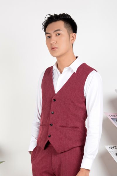 Đồng Phục Công Sở-Áo Gile Nam Màu Đỏ 82