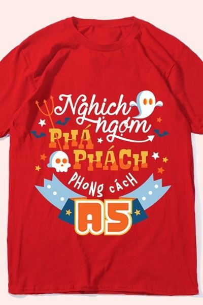Đồng Phục Áo Thun-Áo Thun Nhóm Lớp Cổ Tròn Màu Đỏ 22