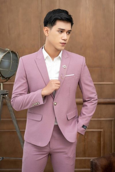 Đồng Phục Công Sở-Áo Vest Nam Màu Tím Nhạt 108