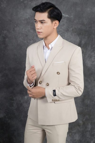 Đồng Phục Công Sở-Áo Vest Nam Màu Be 111