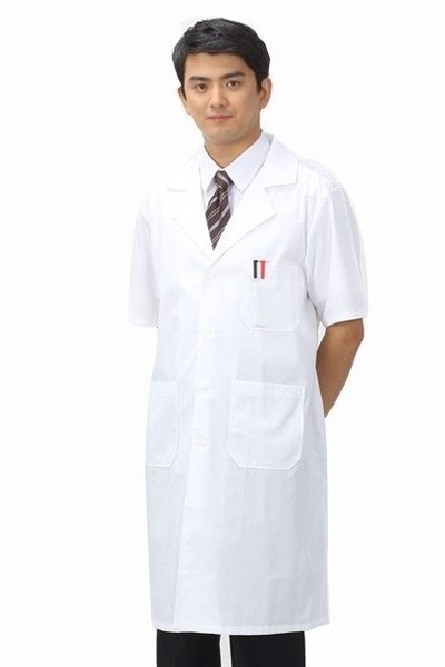Đồng Phục Bệnh Viện-Đồng Phục Áo Blouse Nam Màu Trắng Tay Ngắn 74