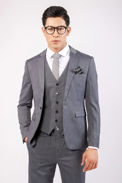 Đồng Phục Công Sở-Áo Vest Nam Màu Xám 85