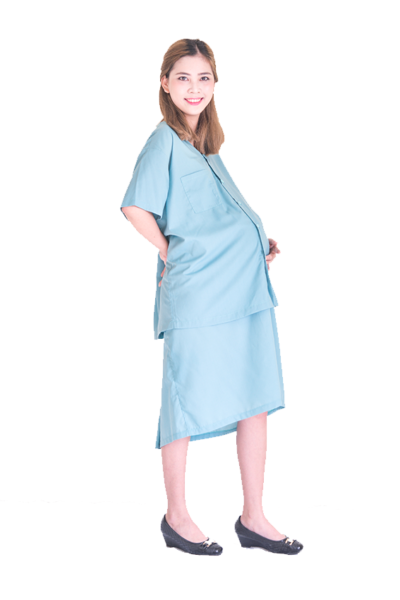 Đồng phục bệnh viện – Đồng phục bệnh nhân tay ngắn màu xanh 29