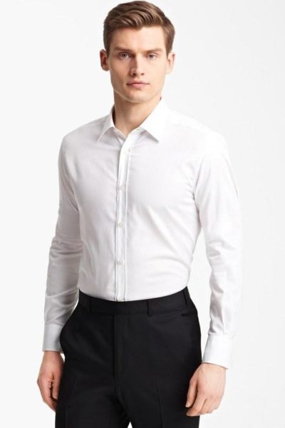 Đồng Phục Công Sở-Áo Sơ Mi Nam Màu Trắng 99