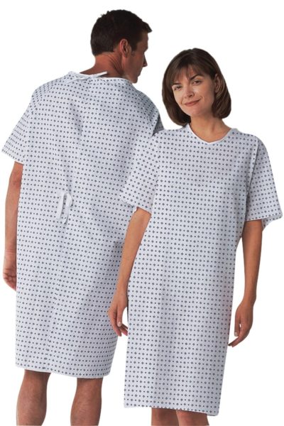 Đồng phục bệnh viện – Đồng phục bệnh nhân ngắn tay họa tiết màu trắng 51