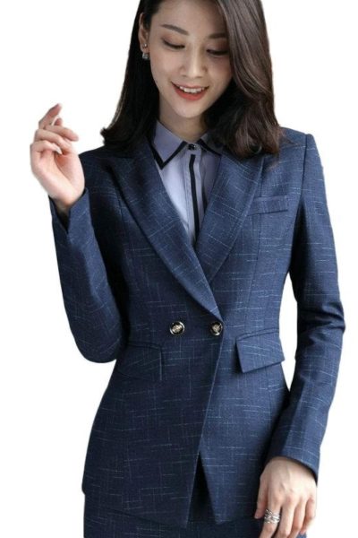 Đồng Phục Công Sở-Áo Vest Nữ Màu Xanh 81