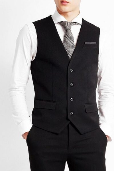 Đồng Phục Công Sở-Áo Gile Nam Màu Đen 56