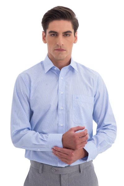 Đồng Phục Công Sở-Áo Sơ Mi Nam Dài Tay Họa Tiết 104