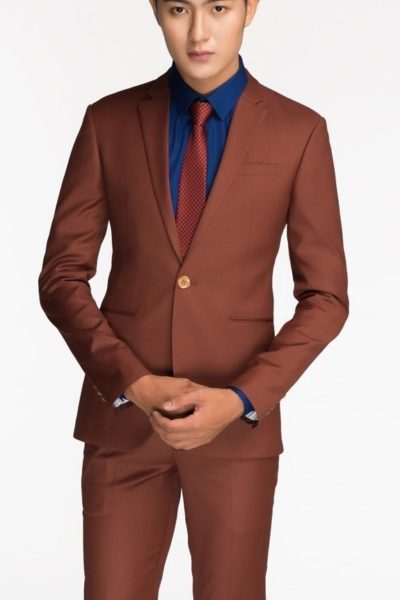 Đồng Phục Công Sở-Áo Vest Nam Màu Nâu 90