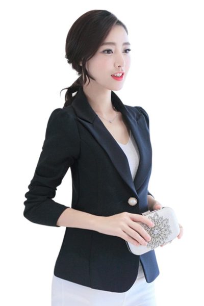 Đồng phục công sở – Áo vest nữ màu đen 115