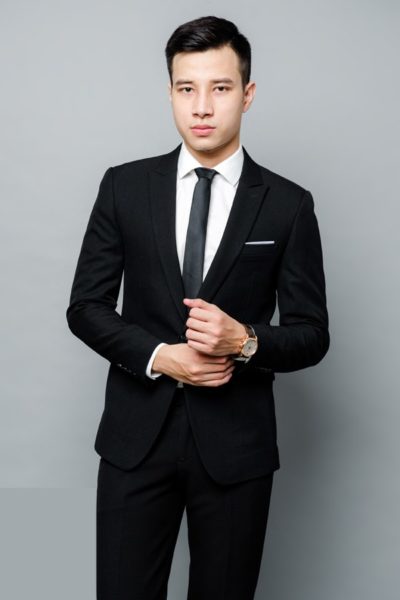 Đồng Phục Công Sở-Áo Vest Nam Màu Đen 100