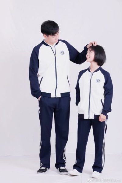 Đồng phục học sinh sinh viên – Áo khoác học sinh màu trắng phối xanh 35