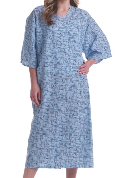 Đồng phục bệnh viện – Đồng phục bệnh nhân màu xanh họa tiết 75